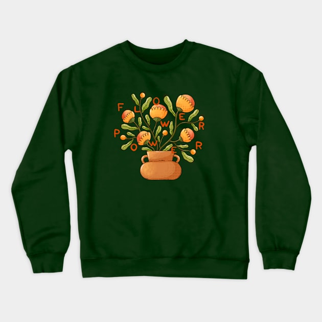 Flower Power Crewneck Sweatshirt by Tania Tania